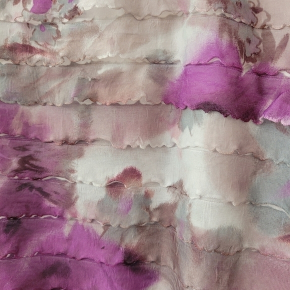 𝅺TANGO Mango Ruffled Rag Scoop Cut Midi Dress - Picture 6 of 9